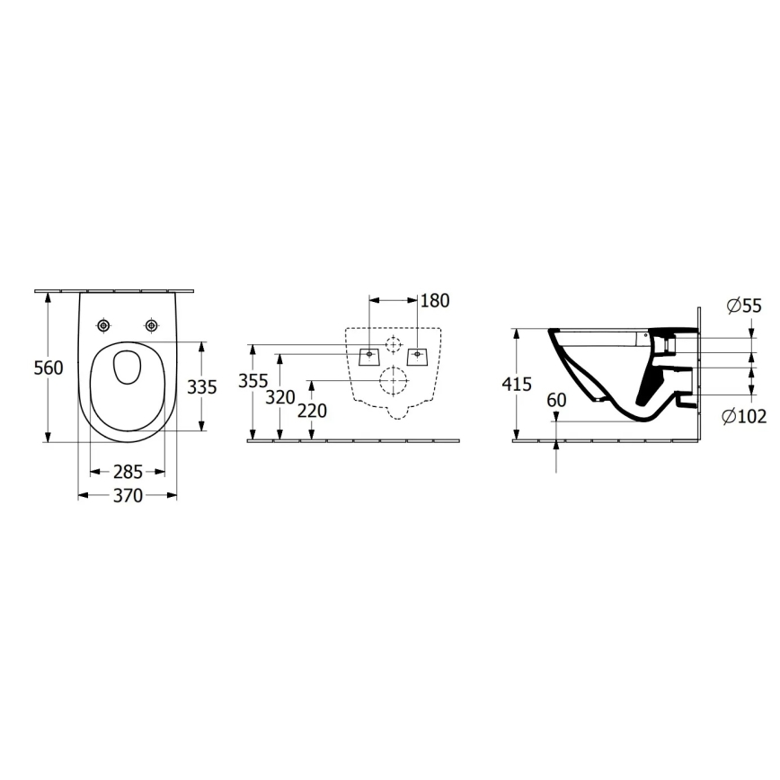 Villeroy & Boch 4670TS01 - pakabinamas unitazas su SoftClose sėdyne SUBWAY 3.0 keramika/balta