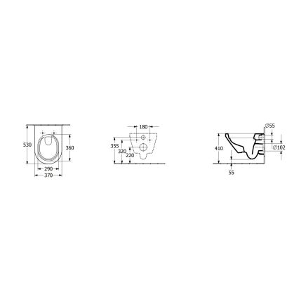 Villeroy & Boch 4694CL01 - Pakabinamas WC su SoftClose sėdyne ARCHITECTURA keramika/balta