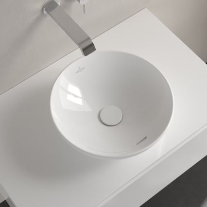 Villeroy & Boch 4A450001 - Ant stalviršio montuojamas praustuvas LOOP&FRIENDS Ø 38 cm, keramika / balta