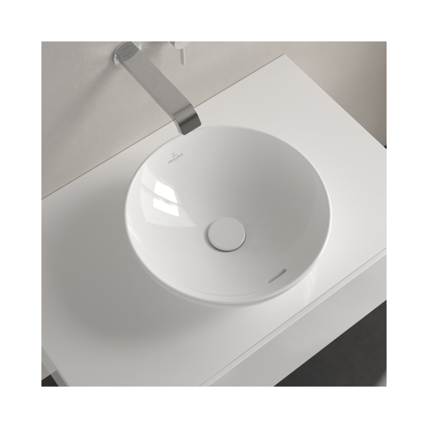 Villeroy & Boch 4A450001 - Ant stalviršio montuojamas praustuvas LOOP&FRIENDS Ø 38 cm, keramika / balta