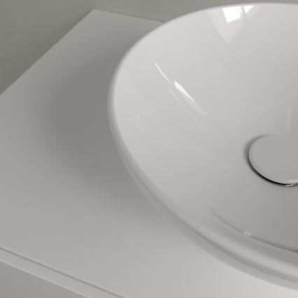 Villeroy & Boch 4A450001 - Ant stalviršio montuojamas praustuvas LOOP&FRIENDS Ø 38 cm, keramika / balta
