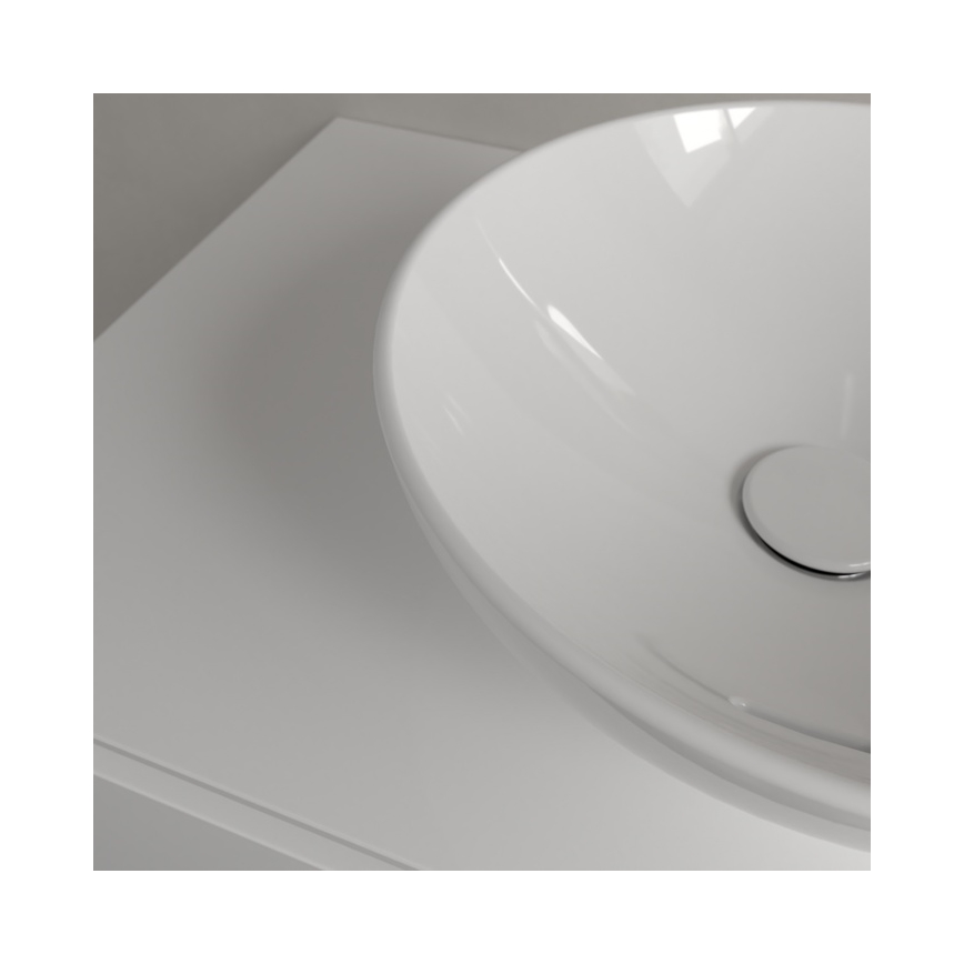Villeroy & Boch 4A450001 - Ant stalviršio montuojamas praustuvas LOOP&FRIENDS Ø 38 cm, keramika / balta