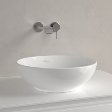 Villeroy & Boch 4A450001 - Ant stalviršio montuojamas praustuvas LOOP&FRIENDS Ø 38 cm, keramika / balta