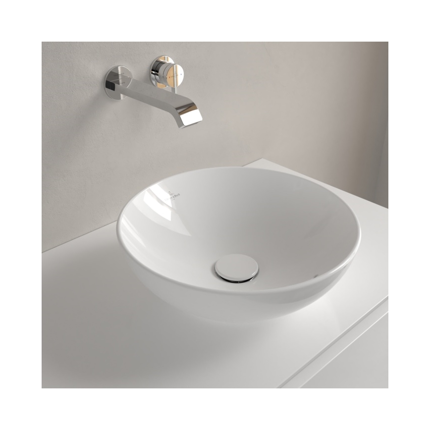 Villeroy & Boch 4A450001 - Ant stalviršio montuojamas praustuvas LOOP&FRIENDS Ø 38 cm, keramika / balta