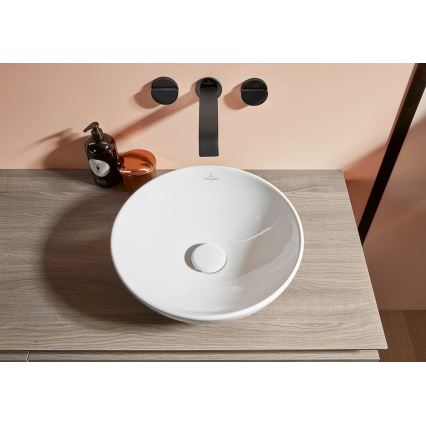 Villeroy & Boch 4A450001 - Ant stalviršio montuojamas praustuvas LOOP&FRIENDS Ø 38 cm, keramika / balta