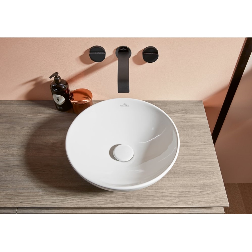 Villeroy & Boch 4A450001 - Ant stalviršio montuojamas praustuvas LOOP&FRIENDS Ø 38 cm, keramika / balta
