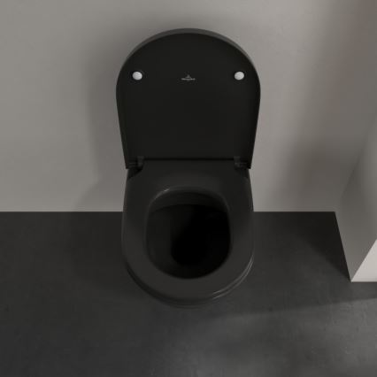 Villeroy & Boch 5614R0R7 - Pakabinamas WC SUBWAY keramika/juoda