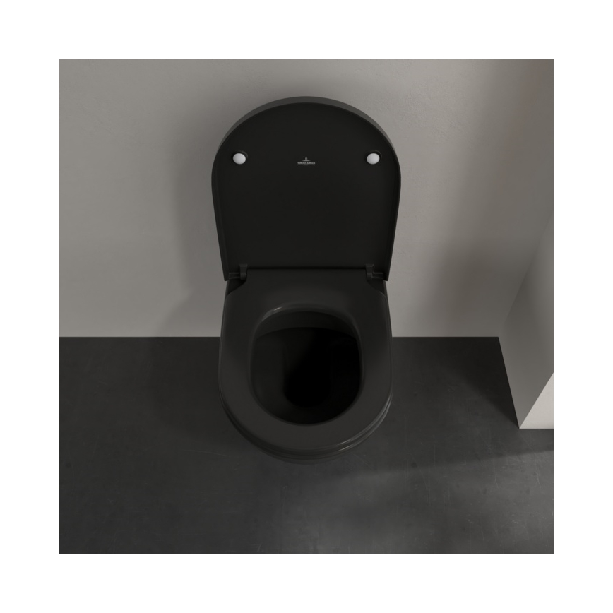 Villeroy & Boch 5614R0R7 - Pakabinamas WC SUBWAY keramika/juoda