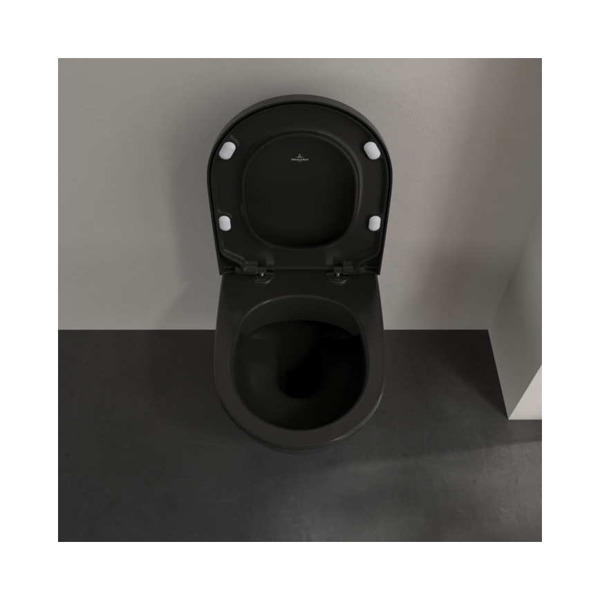 Villeroy & Boch 5614R0R7 - Pakabinamas WC SUBWAY keramika/juoda