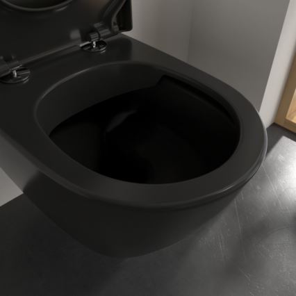 Villeroy & Boch 5614R0R7 - Pakabinamas WC SUBWAY keramika/juoda