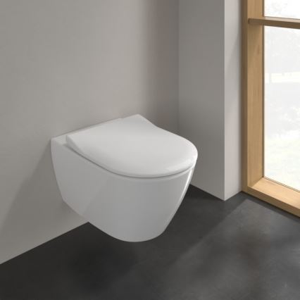 Villeroy & Boch 5614R201 - pakabinamas WC su SoftClose sėdyne SUBWAY 2.0 keramika/balta