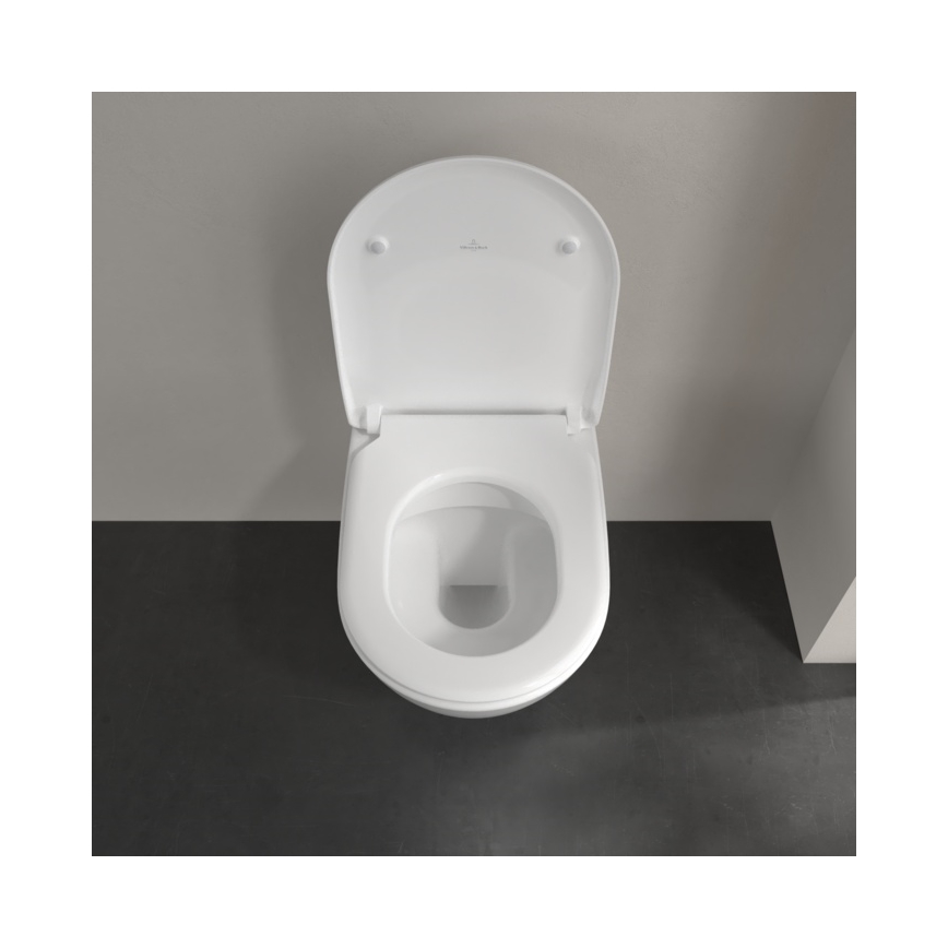 Villeroy & Boch 5614R201 - pakabinamas WC su SoftClose sėdyne SUBWAY 2.0 keramika/balta