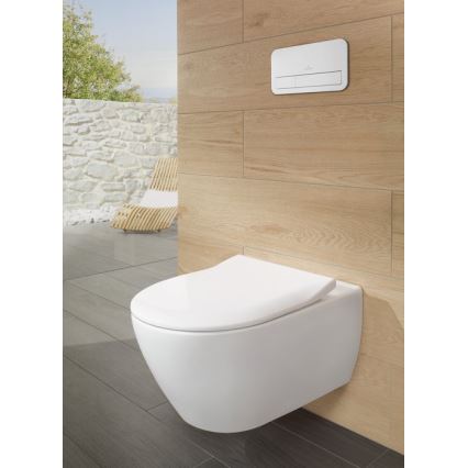 Villeroy & Boch 5614R201 - pakabinamas WC su SoftClose sėdyne SUBWAY 2.0 keramika/balta