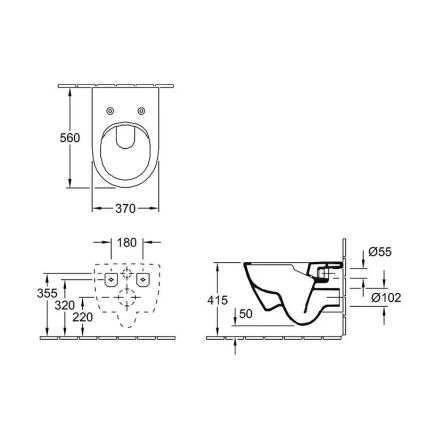 Villeroy & Boch 5614R201 - pakabinamas WC su SoftClose sėdyne SUBWAY 2.0 keramika/balta