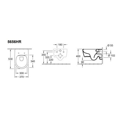 Villeroy & Boch 5656HR01 - Pakabinamas unitazas AVENTO su SoftClose sėdyne, keramika/balta