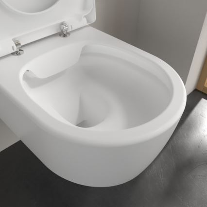 Villeroy & Boch 5656HRRW - Pakabinamas WC su lėtai užsidarančia SoftClose AVENTO sėdyne keramika/balta