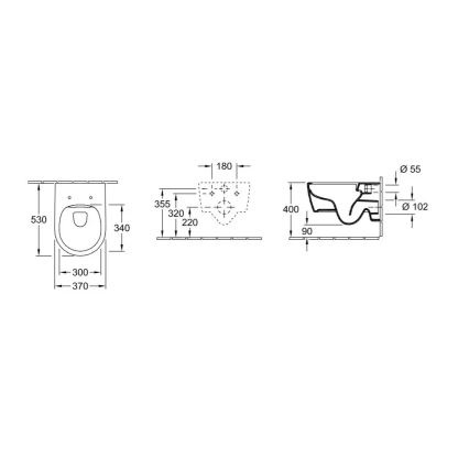 Villeroy & Boch 5656RSR1 - Pakabinamas klozetas su SoftClose sėdyne AVENTO keramika/balta