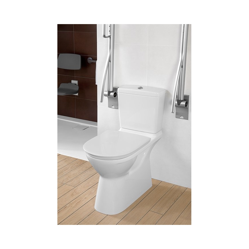 Villeroy & Boch 5760G101 - kombinuotas nuleidimo WC bakas O.NOVO, galinis/šoninis įvadas, balta