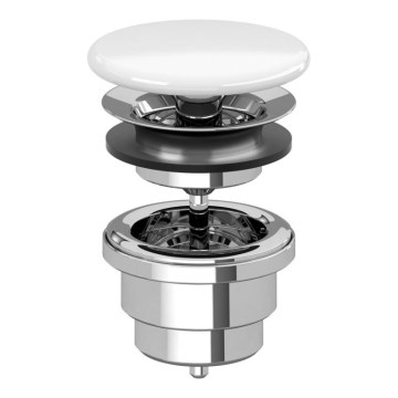 Villeroy & Boch 68080001 - Praustuvo nutekamasis vožtuvas keramika/blizgus chromas