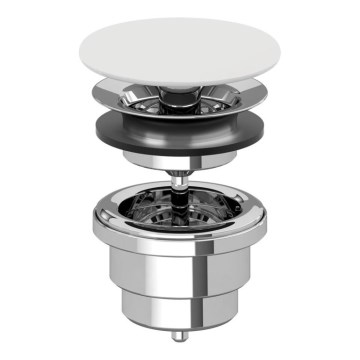 Villeroy & Boch 680800RW - Praustuvo nutekėjimas balta/blizgus chromas