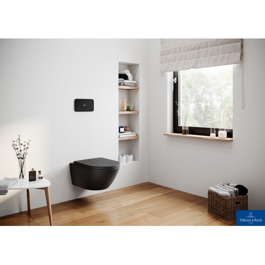 Villeroy & Boch 8M42S1R7 - Tualeto sėdynė SoftClose SUBWAY juoda