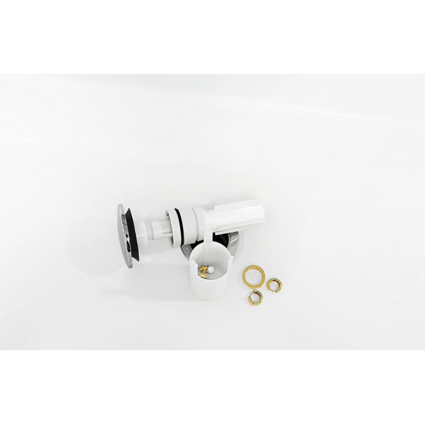 Villeroy & Boch 92198800 - Praustuvo sifonas PUSHOPEN blizgus chromas/balta