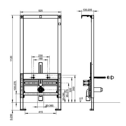 Villeroy & Boch 92214800 - Įmontuojamas modulis bidetui VICONNECT, 112 cm