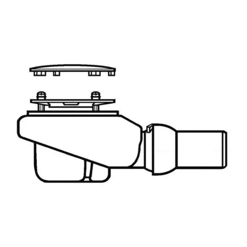 Villeroy & Boch 92250068 - nutekėjimo komplektas dušo padėklams SUBWAY, Ø 9 cm, baltas