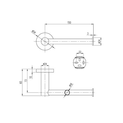 Villeroy & Boch TVA15101400061 - ELEMENTS tualetinio popieriaus laikiklis, blizgus chromas