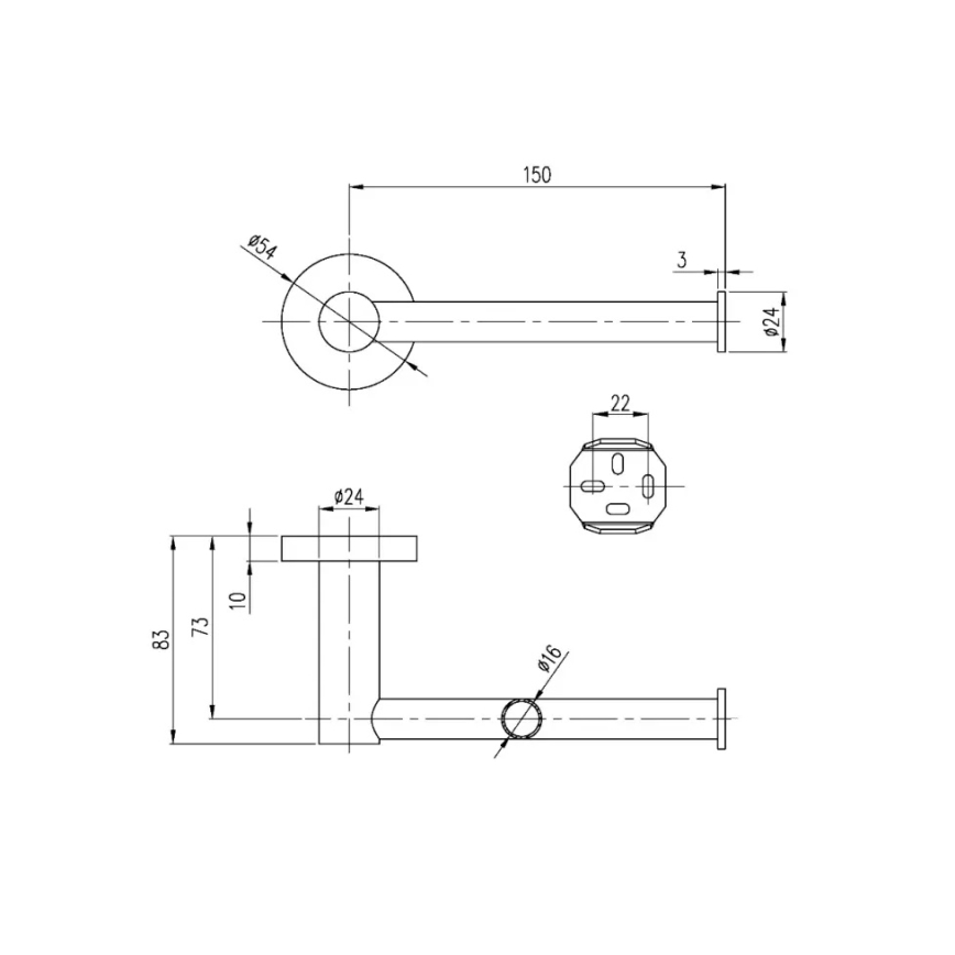 Villeroy & Boch TVA15101400061 - ELEMENTS tualetinio popieriaus laikiklis, blizgus chromas