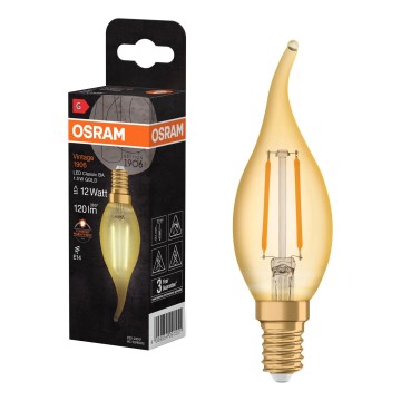 Vintažinė LED filamentinė lemputė E14/1,5W/230V 2400K - Osram