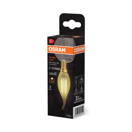 Vintažinė LED filamentinė lemputė E14/1,5W/230V 2400K - Osram