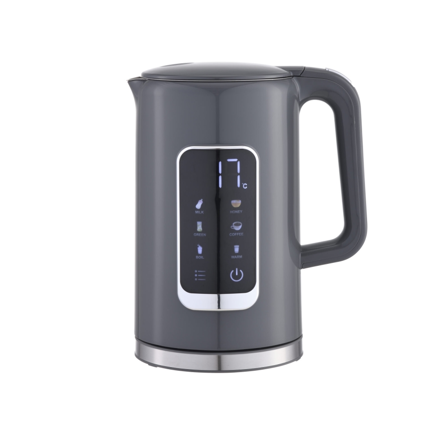 Virdulys su LCD ekranu 1,7 l 2200W/230V pilka + kelioninė taurė 450 ml