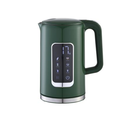 Virdulys su LCD ekranu 1,7 l 2200W/230V žalia + kelioninė taurė 450 ml