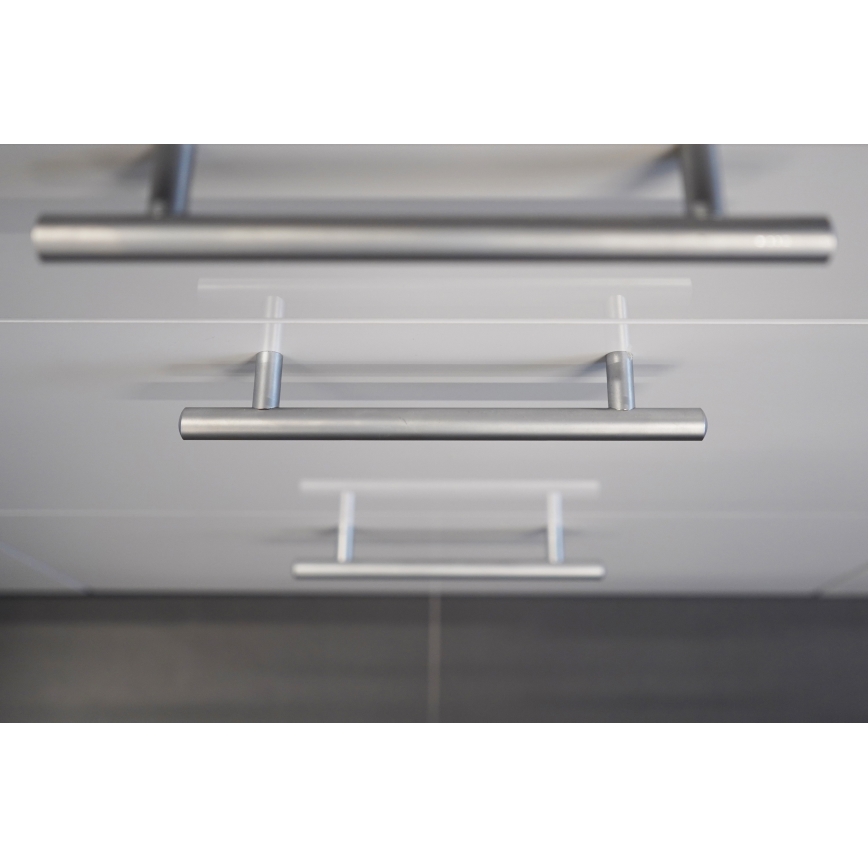 Virtuvės komplektas CELESTE 240 cm blizgi balta