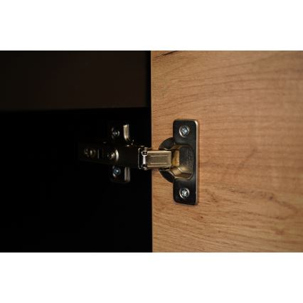 Virtuvės komplektas MARINA 240 cm ąžuolas Craft / blizgi juoda