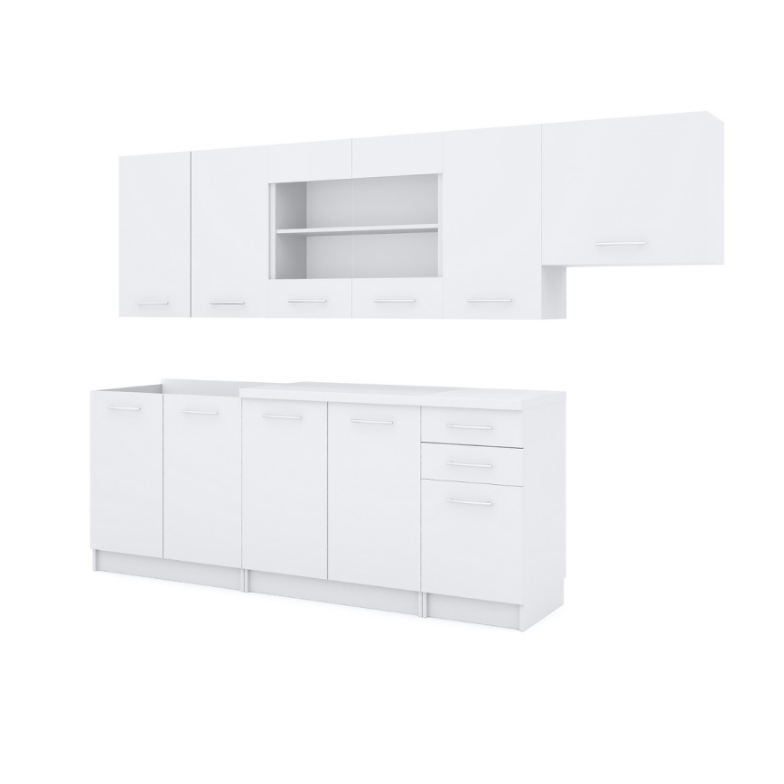 Virtuvės komplektas MARISA 260 cm, baltas