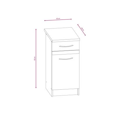 Virtuvės komplektas VALERIA 180 cm ruda/sonoma ąžuolas