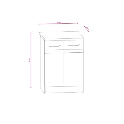 Virtuvės komplektas VALERIA 240 cm, rudos/sonoma ąžuolo spalvos