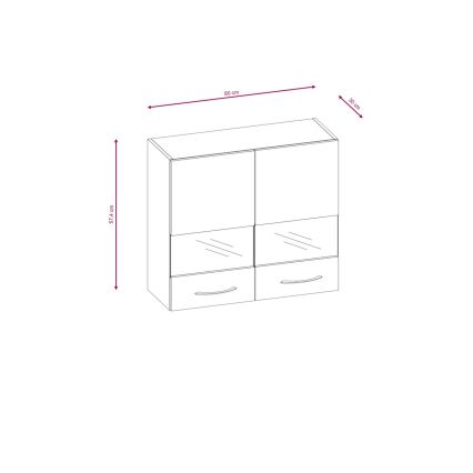 Virtuvės komplektas VALERIA 240 cm sonoma ąžuolas/ruda