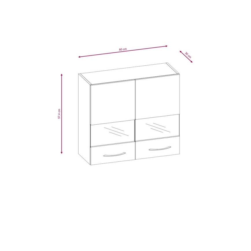 Virtuvės komplektas VALERIA 240 cm sonoma ąžuolas/ruda