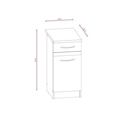 Virtuvės komplektas VALERIA 240 cm sonoma ąžuolas/ruda