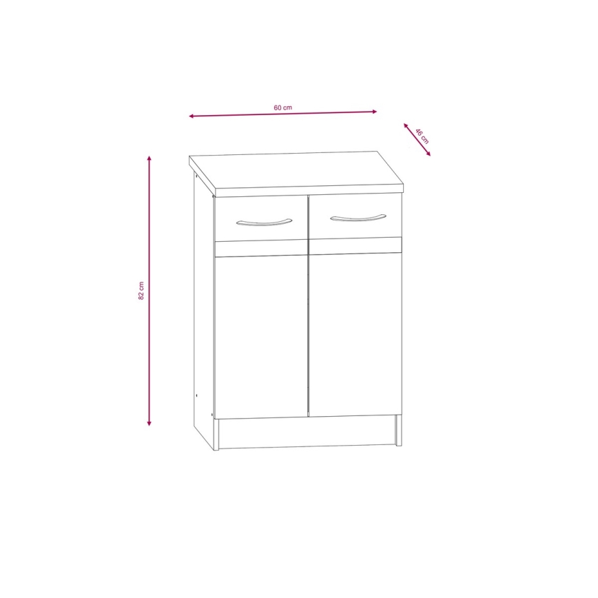 Virtuvės komplektas VALERIA 240 cm sonoma ąžuolas/ruda