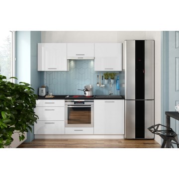 Virtuvės spintelė CELESTE 180 cm, blizgi balta