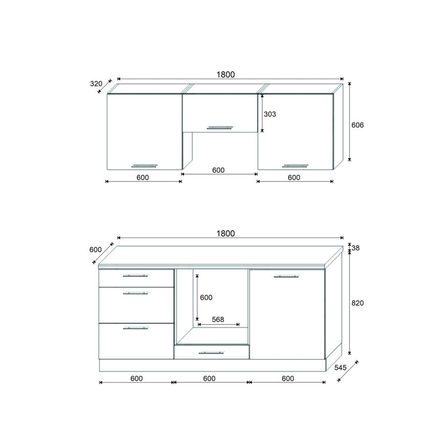 Virtuvinė spintelė CELESTE 180 cm, blizgi taupe spalvos