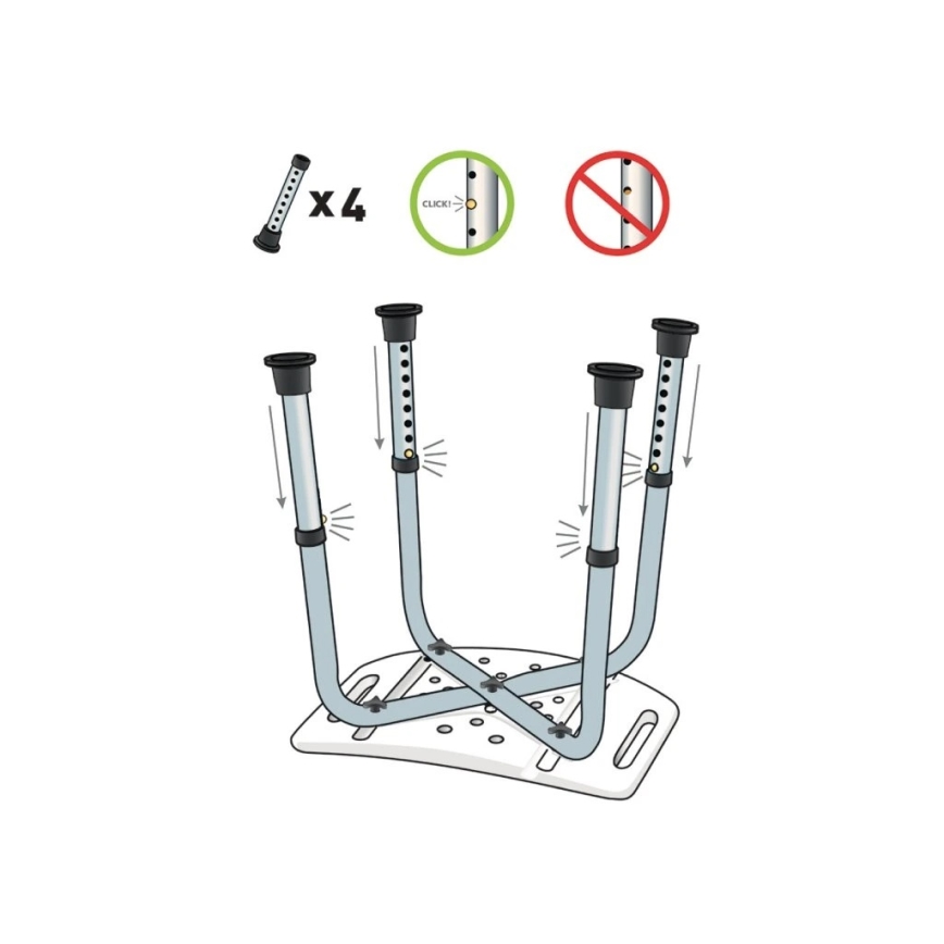 Vitility - dušo kėdė 53x49,5 cm balta