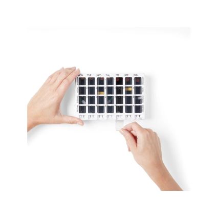 Vitility - savaitinis vaistų dozatorius balta/juoda