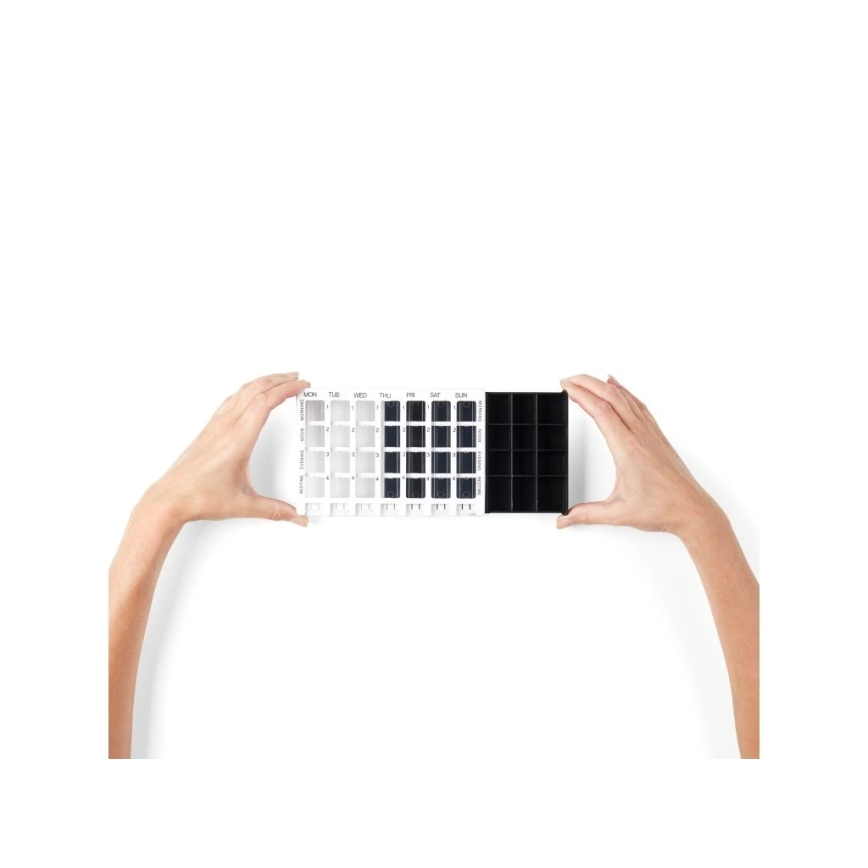 Vitility - savaitinis vaistų dozatorius balta/juoda