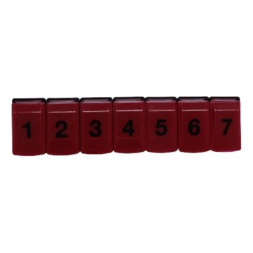 Vitility - Savaitinis vaistų dozatorius, raudonas