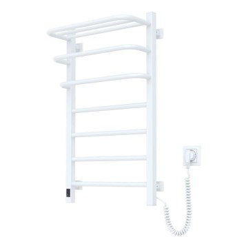 Vonios kambario elektrinis radiatorius su termostatu FORTIS 350W/230V 80,6 cm IP44 baltas, dešininis